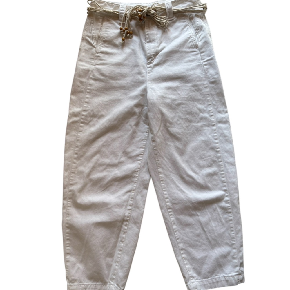 Zara Barrel Leg Cropped Jeans